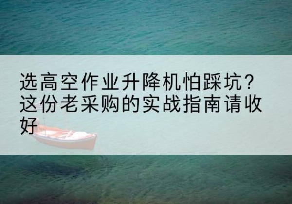 鼎城高空作业升降机厂家推荐-选高空作业升降机怕踩坑？这份老采购的实战指南请收好